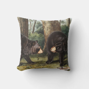 Cojín Decorativo Oso Negro Estadounidense Ilustracion Ursus America