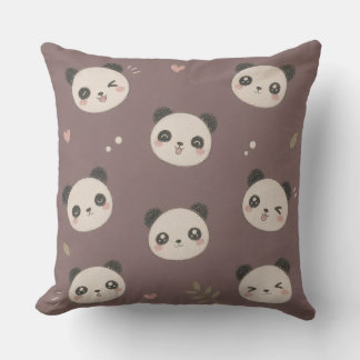 Cojín Decorativo Oso Panda Morado Acogedor 