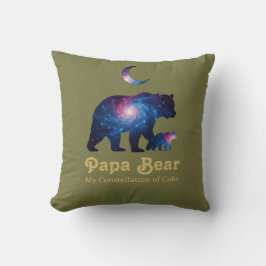 Cojín Decorativo Oso Papa Cósmico y Cachorro