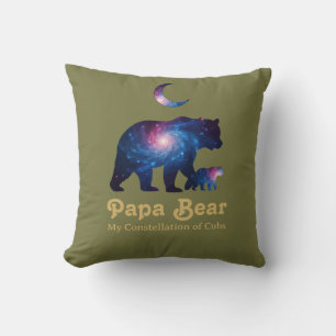 Cojín Decorativo Oso Papa Cósmico y Cachorro