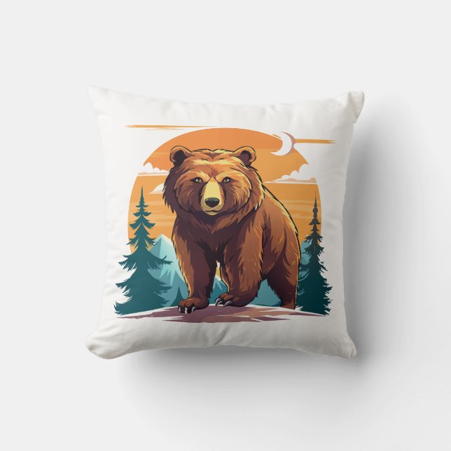 Cojín Decorativo Oso pardo (Anverso)