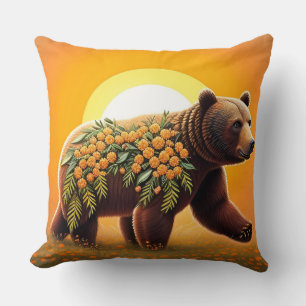 Cojín Decorativo Oso Pardo Majestuoso