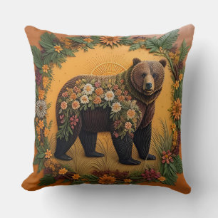 Cojín Decorativo Oso Pardo Majestuoso