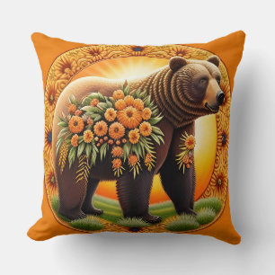Cojín Decorativo Oso Pardo Majestuoso