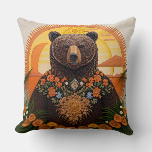 Cojín Decorativo Oso Pardo Majestuoso