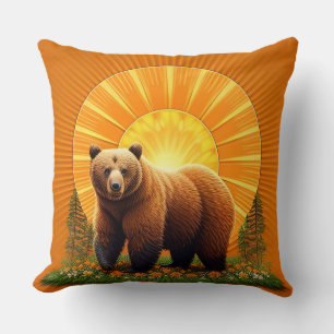 Cojín Decorativo Oso Pardo Majestuoso