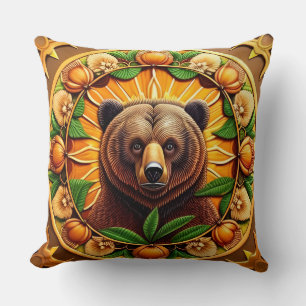 Cojín Decorativo Oso Pardo Majestuoso