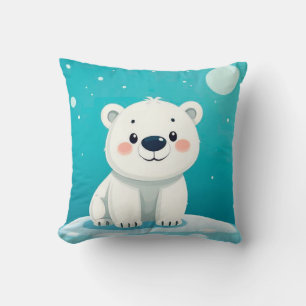 Cojín Decorativo Oso polar de dibujos animados