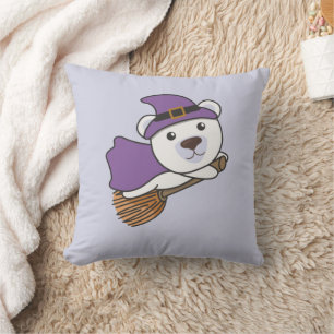 Cojín Decorativo Oso Polar Halloween Niños brujos vestido