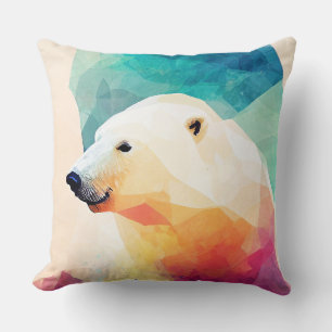 Cojín Decorativo Oso Polar Naturaleza silvestre Colores animales Pi