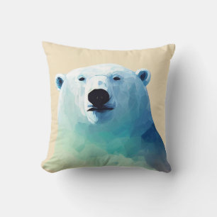 Cojín Decorativo Oso Polar Naturaleza silvestre Colores animales Pi