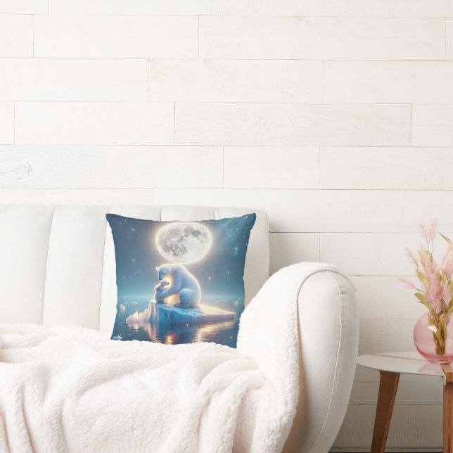 Cojín Decorativo Oso Polar Sobre La Fusión De Iceberg (Sofá)