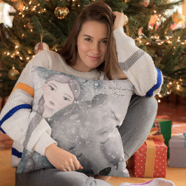 Cojín Decorativo Oso Princesa de Nieve con o sin Píldora Tiradora d