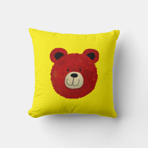 Cojín Decorativo Oso Rojo