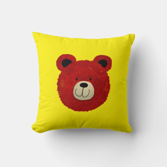 Cojín Decorativo Oso Rojo (Anverso)
