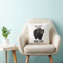 Cojín Decorativo Oso ¿Sentí que la comida olía divertida Oso