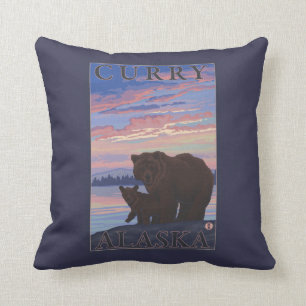 Cojín Decorativo Oso y Cub - curry, Alaska