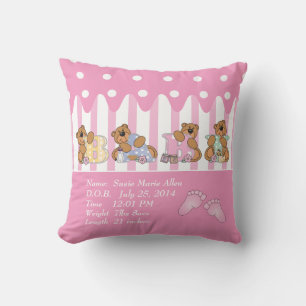 Cojín Decorativo Osos Chicas de recién nacido