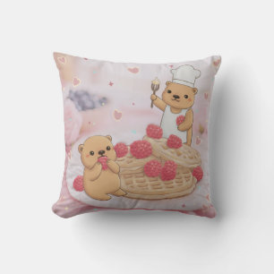 Cojín Decorativo Osos de peluche y gofres