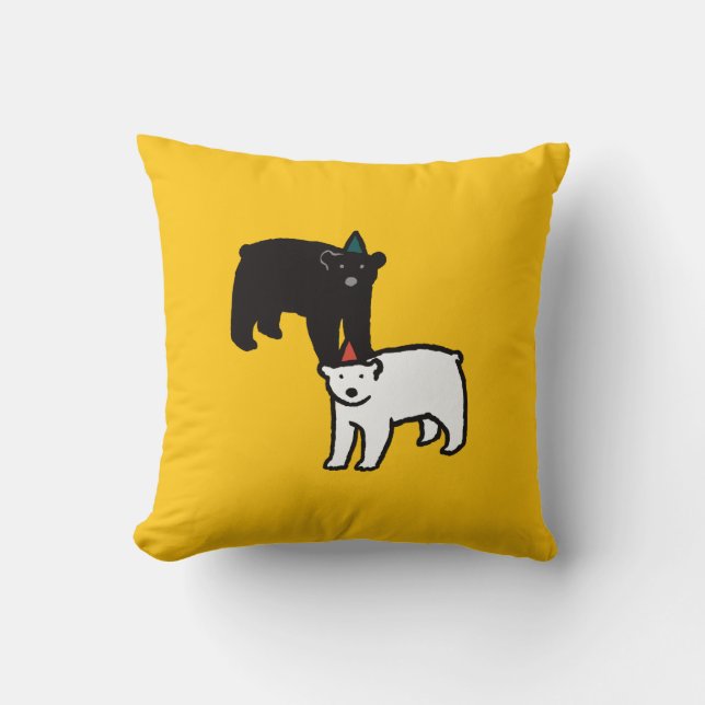 Cojín Decorativo Osos fiestas (Anverso)