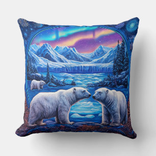 Cojín Decorativo Osos Polares Lindos