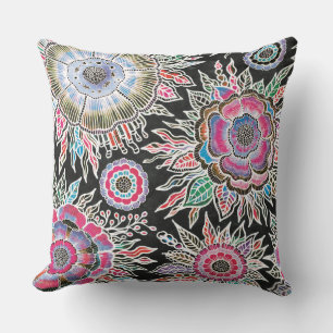 Cojín Decorativo Ostara: Pulso Nocturno - Almohadilla Floral