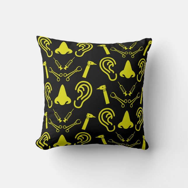 Cojín Decorativo Otolaringología Otorhinolaringólogo (Anverso)