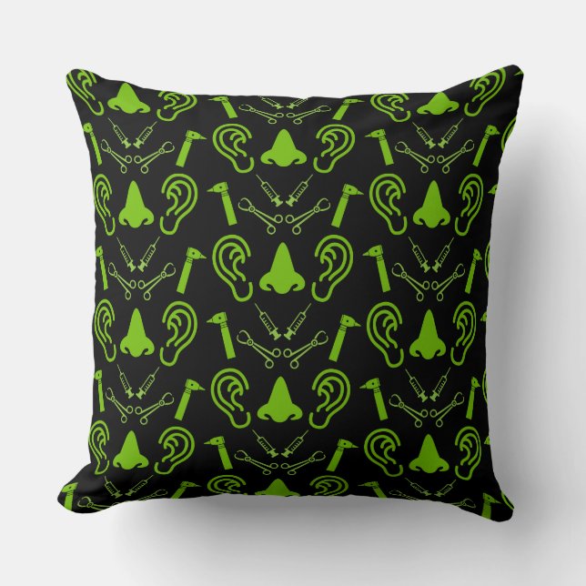 Cojín Decorativo Otolaringología Otorhinolaringólogo (Anverso)