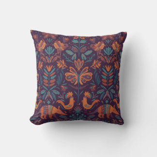 Cojín Decorativo Otomi Mexican Decorative Throw Pillow