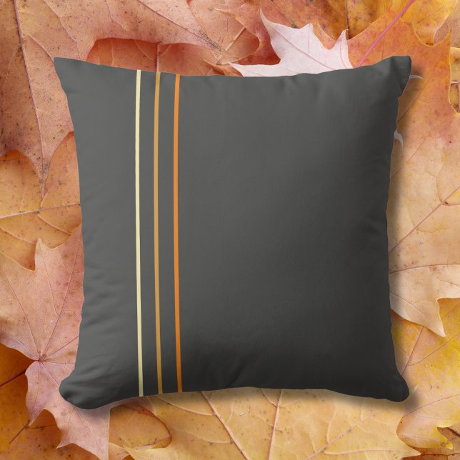 Cojín decorativo otoñal del Naranja gris minimalis (Subido por el creador)