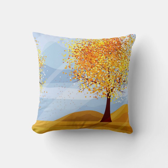 Cojín Decorativo Otoño Árboles Caídos Pillow (Anverso)