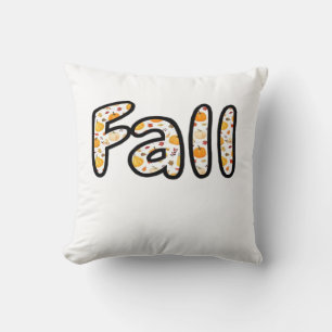 Cojín Decorativo Otoño con fondo de calabaza Estación de otoño Impr