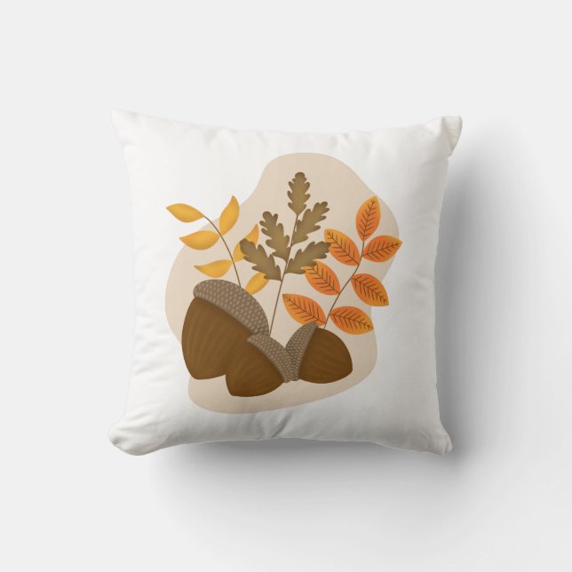 Cojín Decorativo Otoño de Acorns (Anverso)