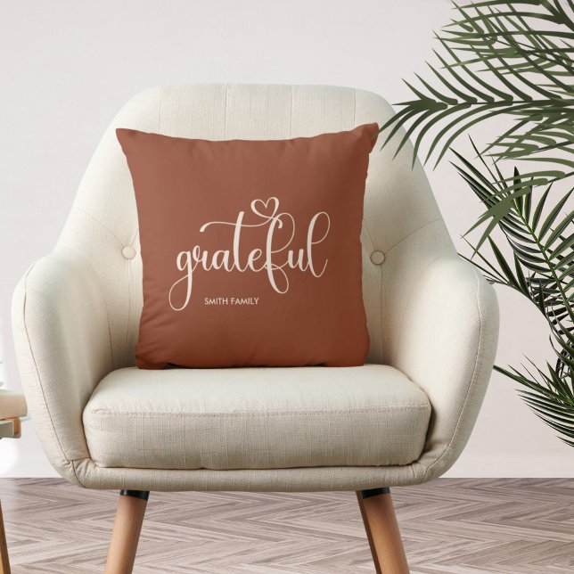 Cojín Decorativo Otoño de Brown personalizado y agradecido (Subido por el creador)