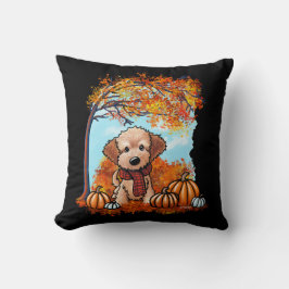 Cojín Decorativo Otoño de KiniArt Goldendoodle