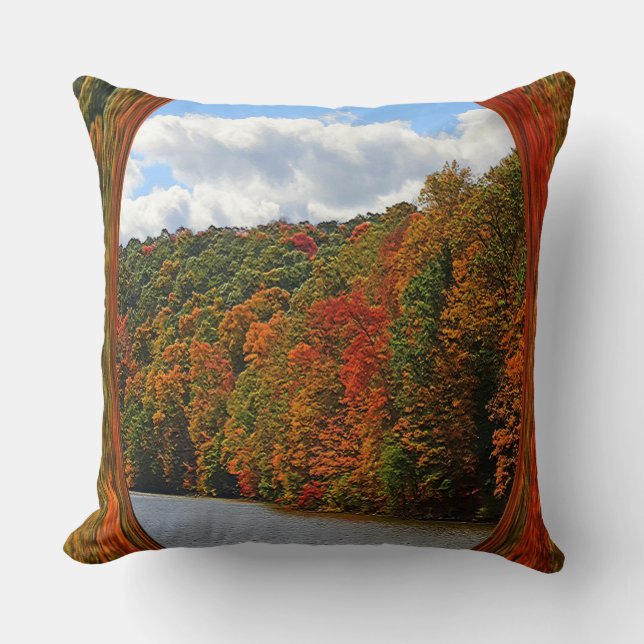 Cojín Decorativo Otoño de la costa este... (Anverso)