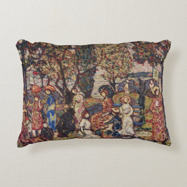 Cojín Decorativo Otoño de Maurice Prendergast, Arte Antiguo Fino (Anverso)