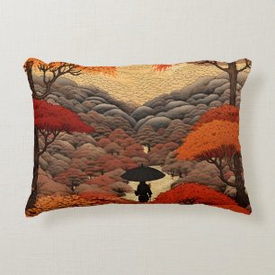Cojín Decorativo Otoño de Ukiyo-e Japón