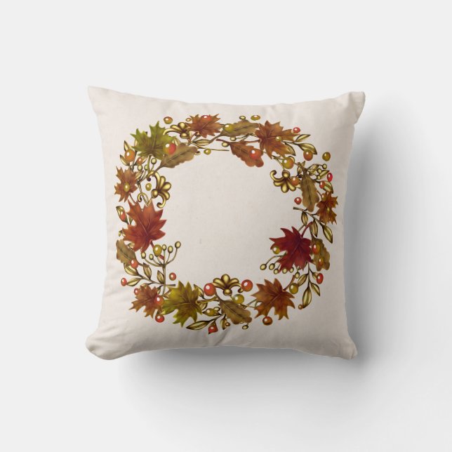 Cojín Decorativo Otoño de Wreath Pillow (Anverso)