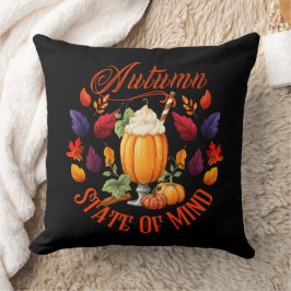 Cojín Decorativo Otoño Estado De La Mente Negro