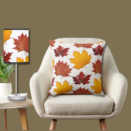 Cojín Decorativo Otoño Hojas de arce de otoño