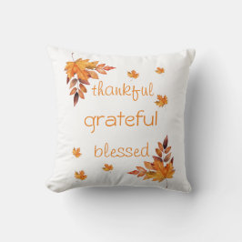 Cojín Decorativo Otoño Naranja Brown Agradecido Agradecimiento Bend