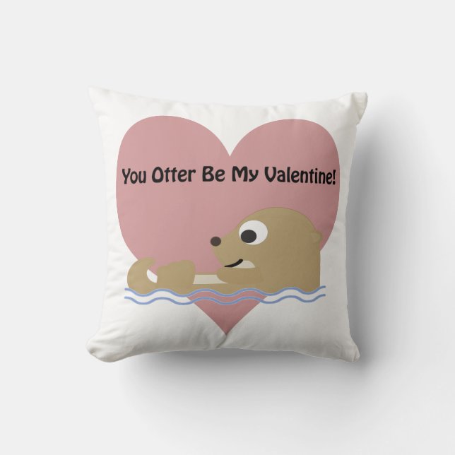 Cojín Decorativo Otter Be My Valentine (Anverso)