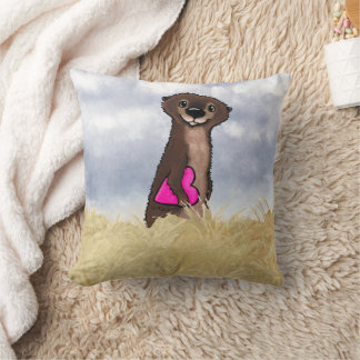 Cojín decorativo Otter del río KiniArt