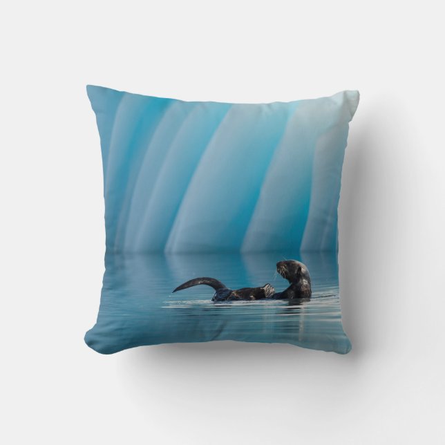 Cojín Decorativo Otter marino lúdico (Anverso)