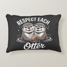 Cojín Decorativo Otter Respect Each Other Funny