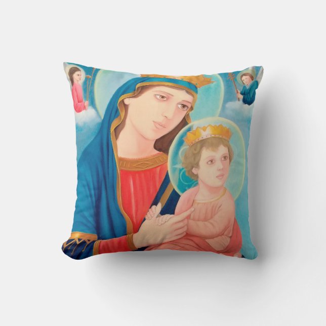 Cojín Decorativo Our Lady of Perpetual Help Catholic (Anverso)