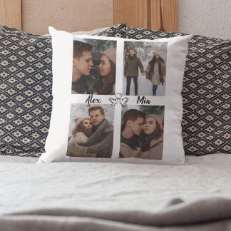 Cojín Decorativo Our Love Story – Couple Photo Throw Pillow
