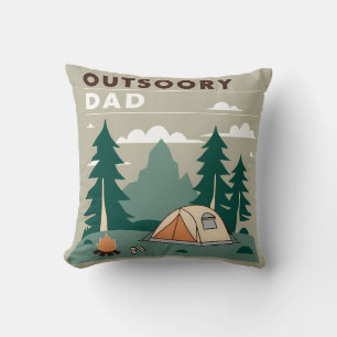 Cojín Decorativo "Outsoory Dad": Camping and Wilderness Retreat