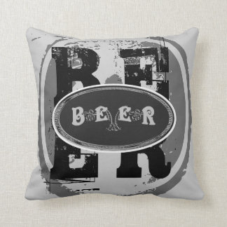 Cojín Decorativo Óvalo Cerveza-Negro y blanco 2